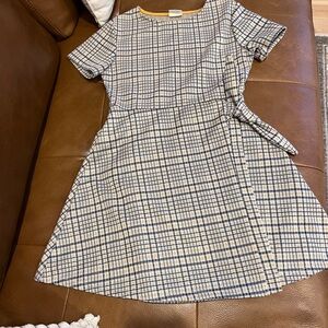 Zara Blue and White Plaid Kids Dress